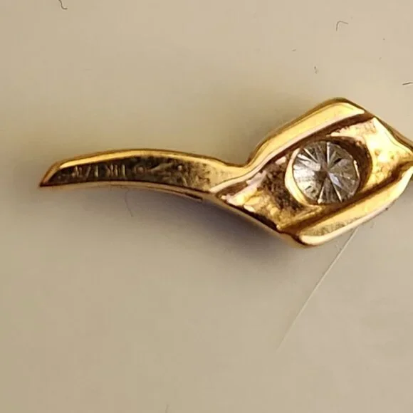 Sirena Collection 1/8 Carat Diamond  Pedant with 14kt Solid Gold  Necklace 18" - Picture 7 of 9